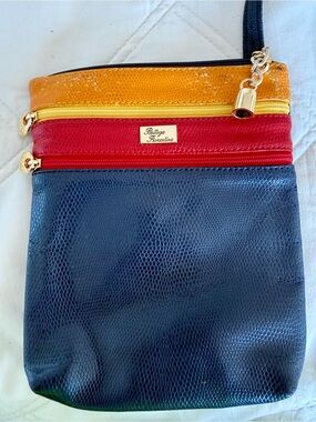 BOTTEGA FIORENTINA - Vintage Colorblock Crossbody Bag - Navy, Red, Yellow